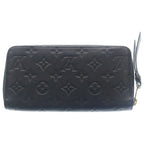 Louis Vuitton Monogram Empreinte Zippy Wallet Card Case Black Leather Gold — view 2