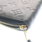 Louis Vuitton Monogram Empreinte Zippy Wallet Card Case Black Leather Gold — view 5