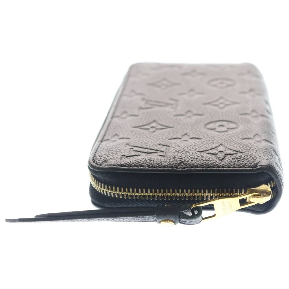 Louis Vuitton Monogram Empreinte Zippy Wallet Card Case Black Leather Gold — view 3