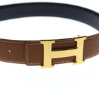 Hermes Constance Belt Taurillon Gold Leather Brown — view 4