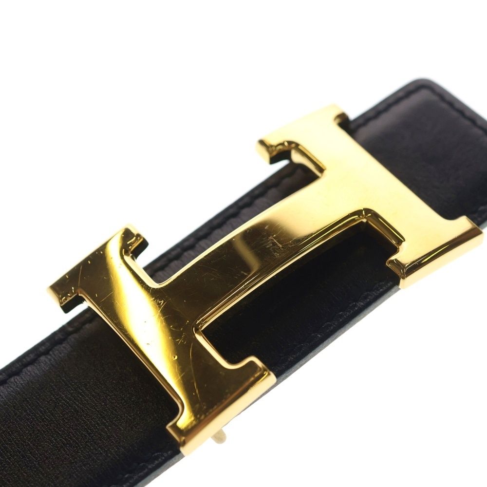 Hermes Constance Belt Taurillon Gold Leather Brown — view 6
