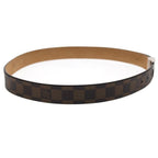 Louis Vuitton Damier Ceinture Carre Belt Brown Silver — view 3