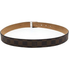 Louis Vuitton Damier Ceinture Carre Belt Brown Silver — view 2