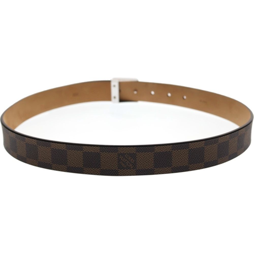 Louis Vuitton Damier Ceinture Carre Belt Brown Silver — view 2