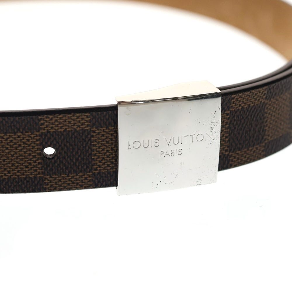 Louis Vuitton Damier Ceinture Carre Belt Brown Silver — view 4