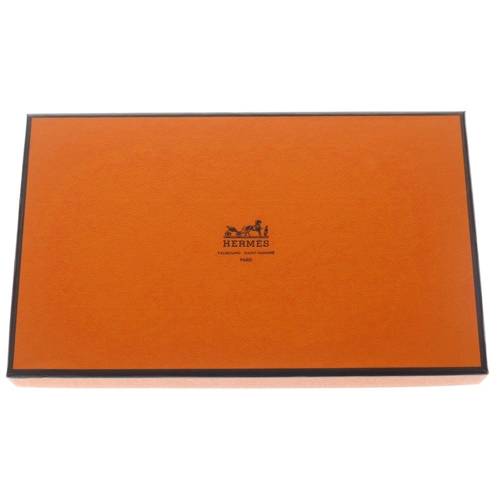 Hermes Bearn Souffle Ficelle Lycee Wallet Card Case Beige Silver — view 6
