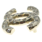 Chanel CC Logo Rhinestone Pin Badge Pin Brooch Silver — view 4