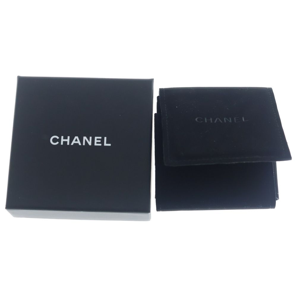 Chanel CC Logo Rhinestone Pin Badge Pin Brooch Silver — view 6