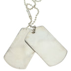 Gucci Double Dog Tag Chain Pendant Necklace Silver — view 4