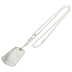 Gucci Double Dog Tag Chain Pendant Necklace Silver — view 2