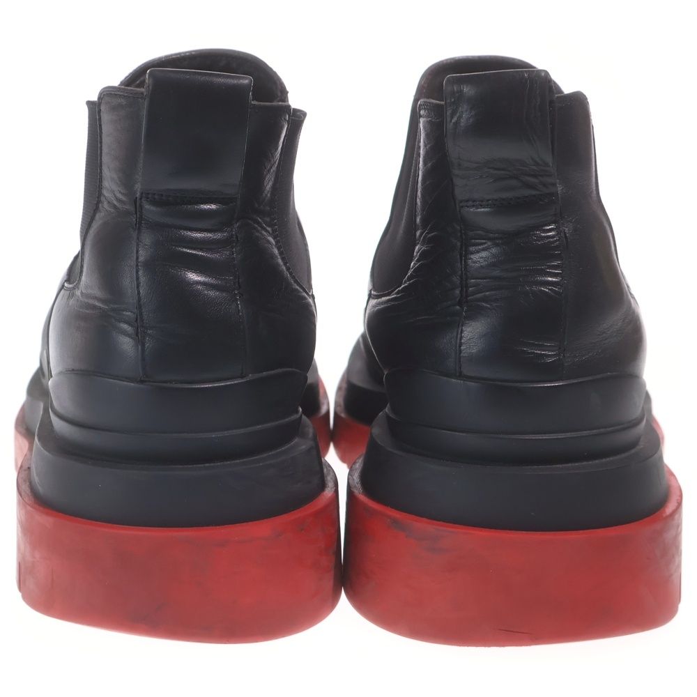Bottega Veneta Tire Ankle Side Gore Chelsea Boots Black Red — view 3