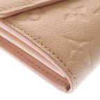 Louis Vuitton Monogram Empreinte Portefeuille Sarah Wallet Card Case Pink — view 5