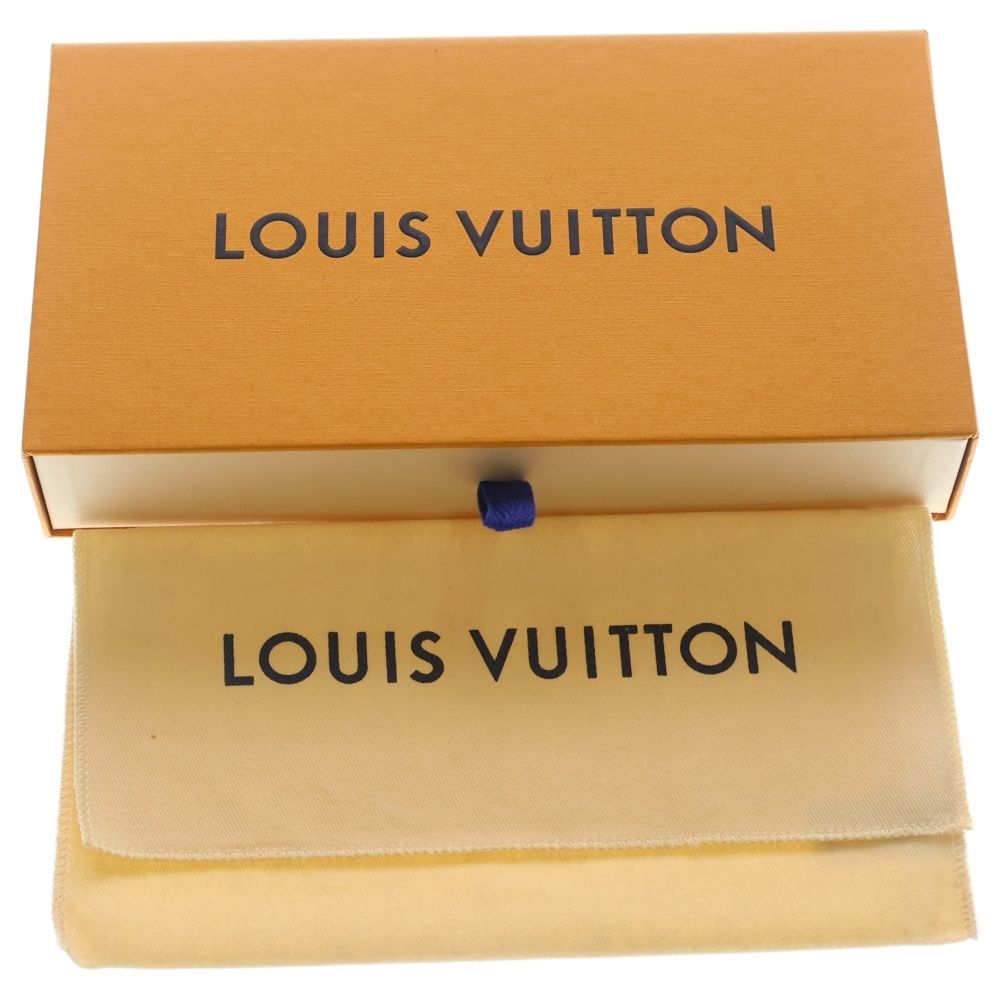 Louis Vuitton Portefeuille Sarah NM Wallet Card Case Metallic Gray Leather Gold — view 6