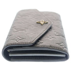 Louis Vuitton Portefeuille Sarah NM Wallet Card Case Metallic Gray Leather Gold — view 3