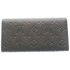 Louis Vuitton Portefeuille Sarah NM Wallet Card Case Metallic Gray Leather Gold — view 2