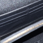 Louis Vuitton Portefeuille Sarah NM Wallet Card Case Metallic Gray Leather Gold — view 4