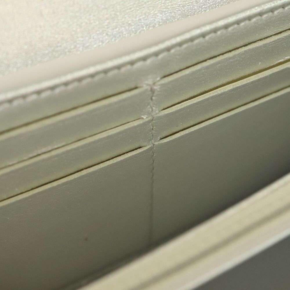 Chanel Quilted Wallet Card Case Metal Silver Lambskin — view 4