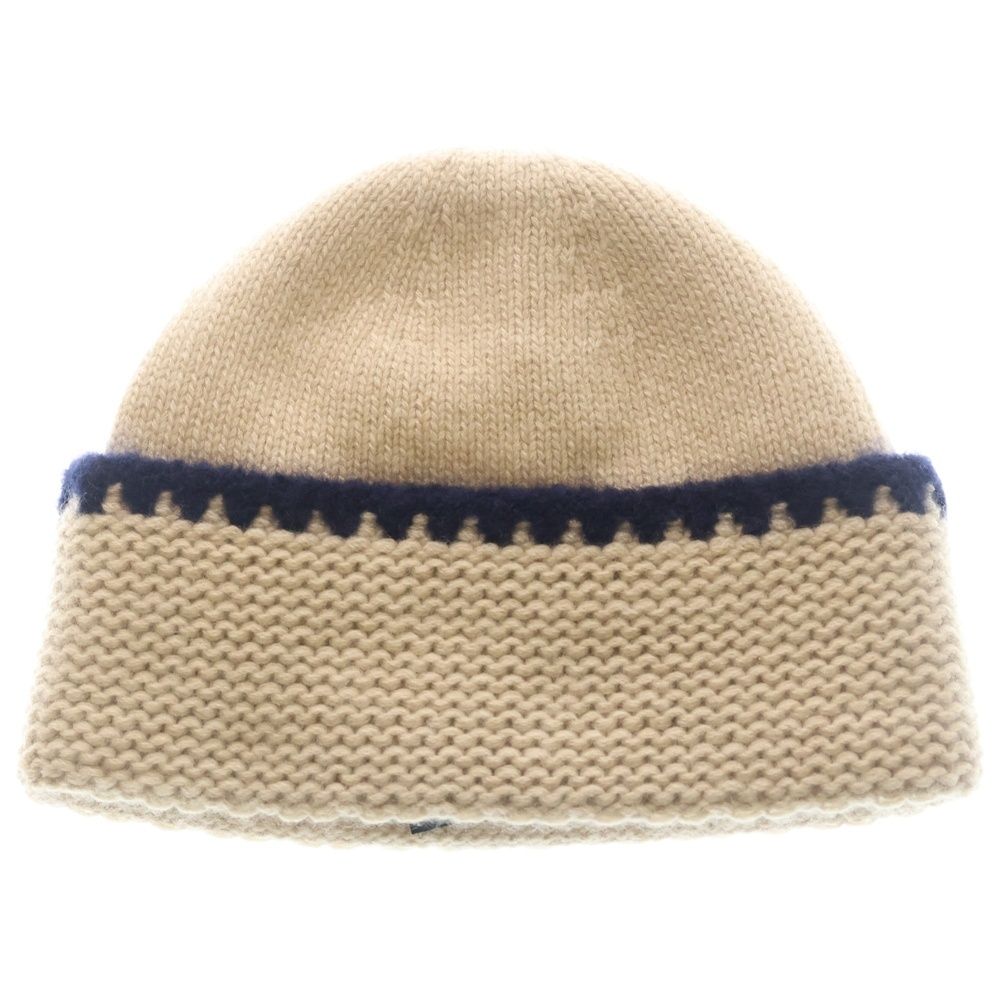 Chanel CC Logo Cashmere Silk Knit Hat Beige — view 2