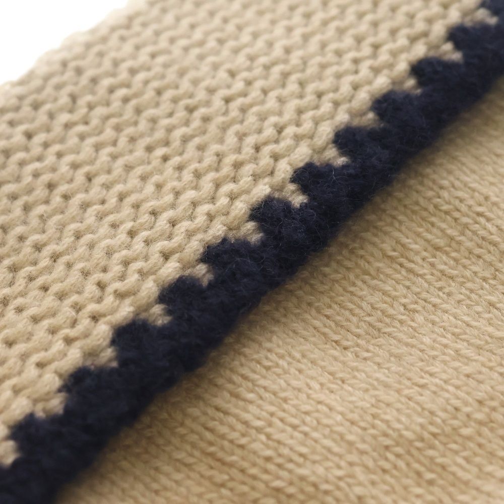 Chanel CC Logo Cashmere Silk Knit Hat Beige — view 6