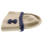 Chanel CC Logo Cashmere Silk Knit Hat Beige — view 3
