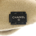 Chanel CC Logo Cashmere Silk Knit Hat Beige — view 7