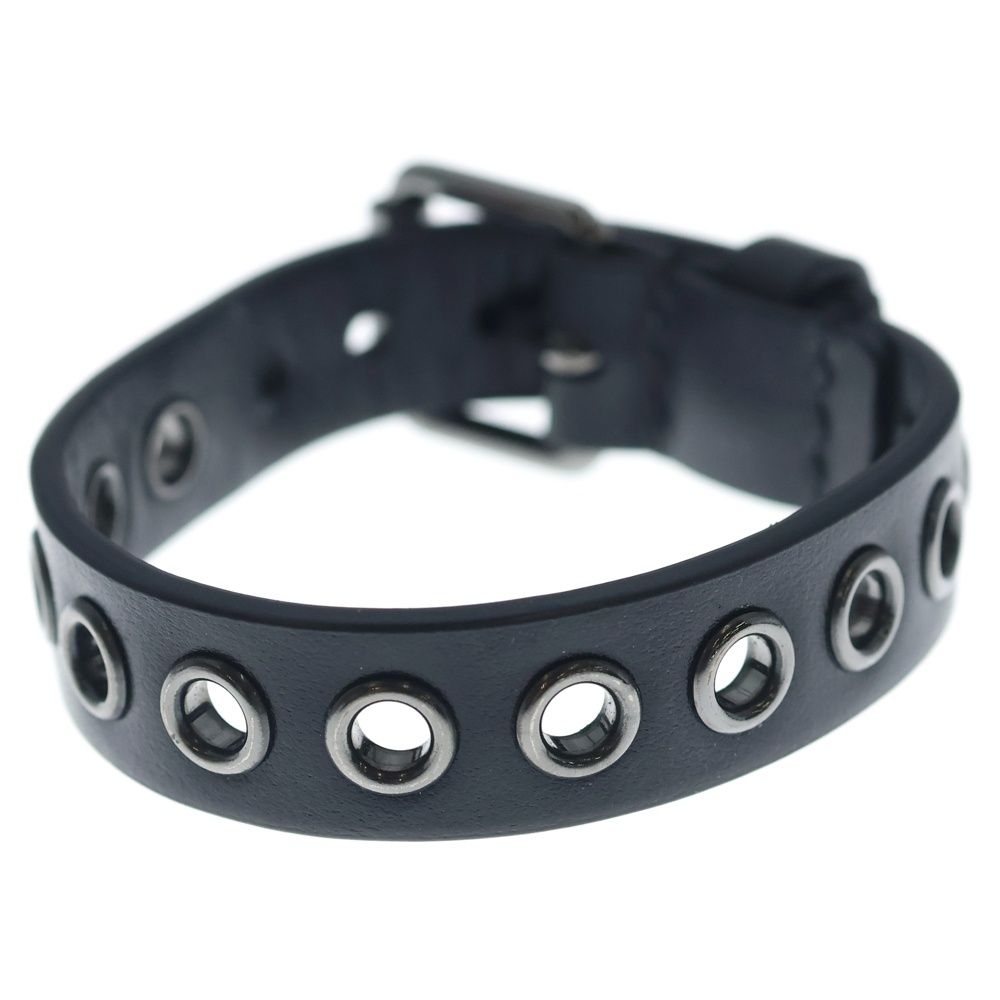 Dior Leather Bangle Bracelet Black — view 4