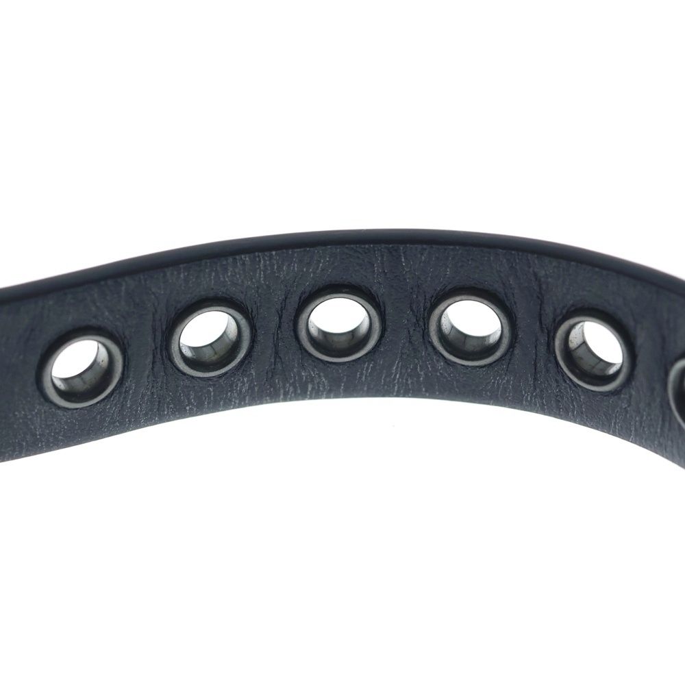 Dior Leather Bangle Bracelet Black — view 5