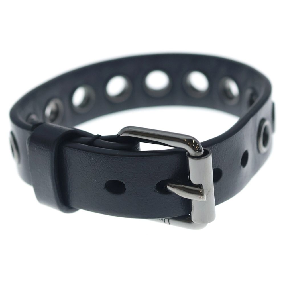 Dior Leather Bangle Bracelet Black — view 2
