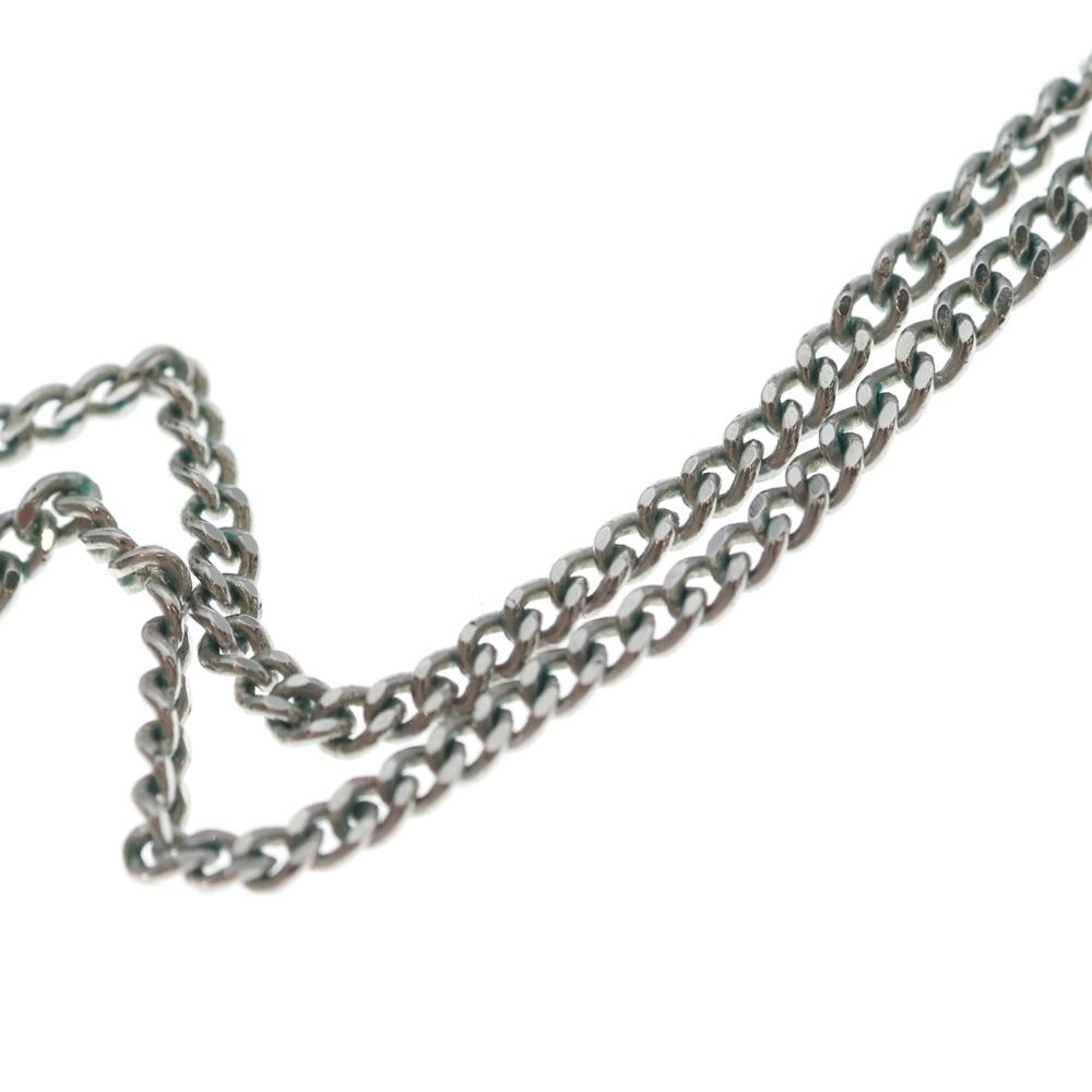 Fendi Fflogo Rhinestone Necklace Pendant Chain Silver — view 5