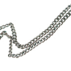 Fendi Fflogo Rhinestone Necklace Pendant Chain Silver — view 5