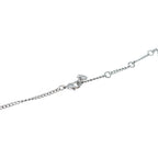 Fendi Fflogo Rhinestone Necklace Pendant Chain Silver — view 4