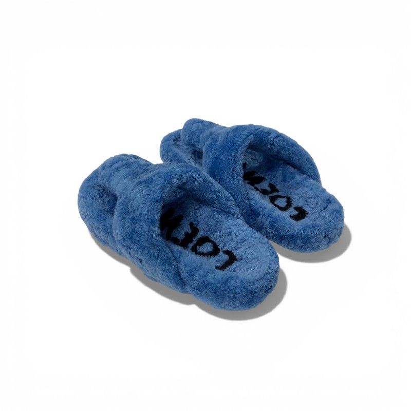 Loewe Sandals Shoes Mouth Blue Mule Thong Flat — view 4