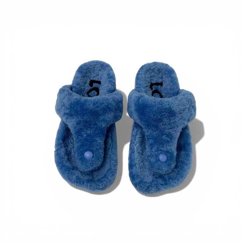 Loewe Sandals Shoes Mouth Blue Mule Thong Flat — view 2