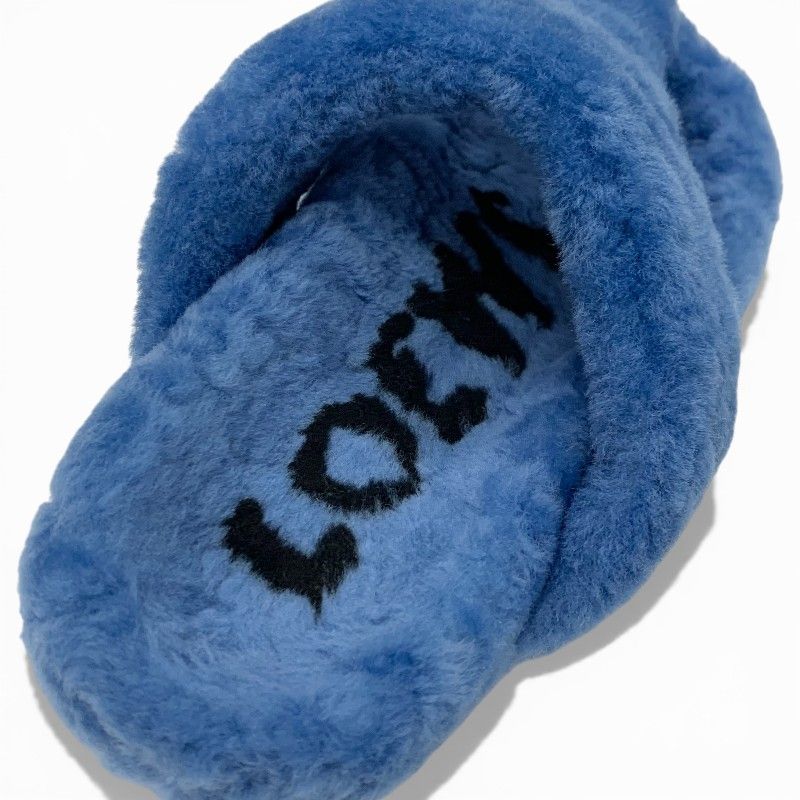 Loewe Sandals Shoes Mouth Blue Mule Thong Flat — view 7