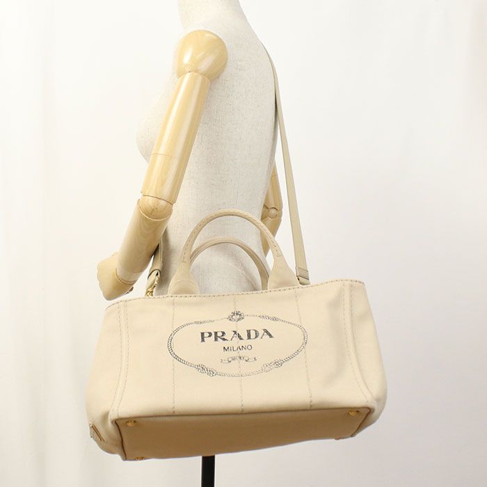 Prada 2-Way Canapa Tote Canvas — view 9
