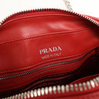 Prada Chain Diagram Shoulder Bag Leather — view 5