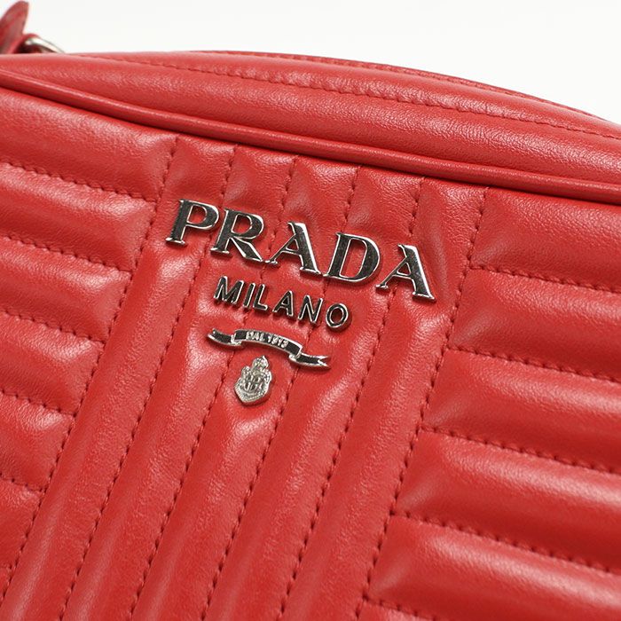 Prada Chain Diagram Shoulder Bag Leather — view 4