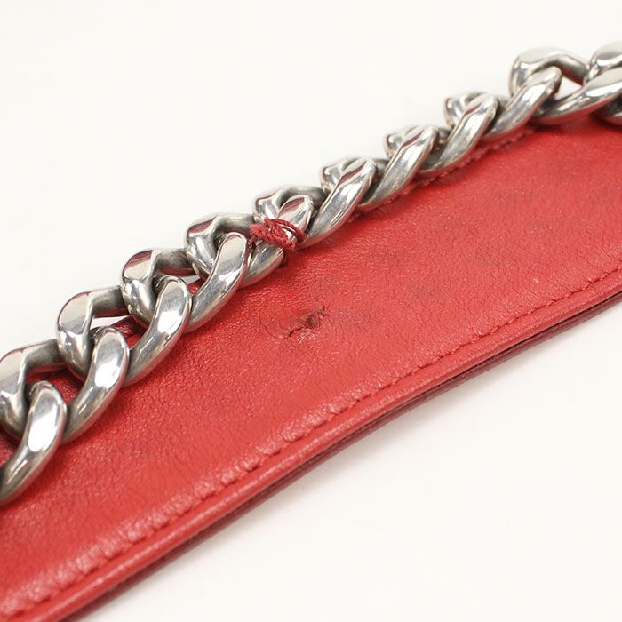 Prada Chain Diagram Shoulder Bag Leather — view 6