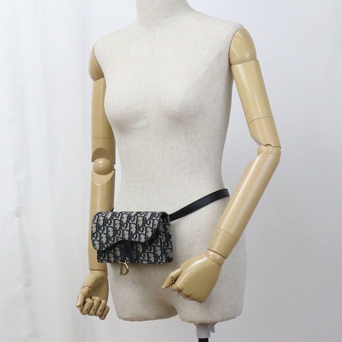 Dior Belt Pouch Saddle Bag Jacquard — view 7