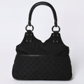 Gucci Hand Bag Handbag GG Canvas Black