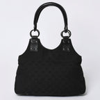 Gucci Hand Bag Handbag GG Canvas Black — view 3