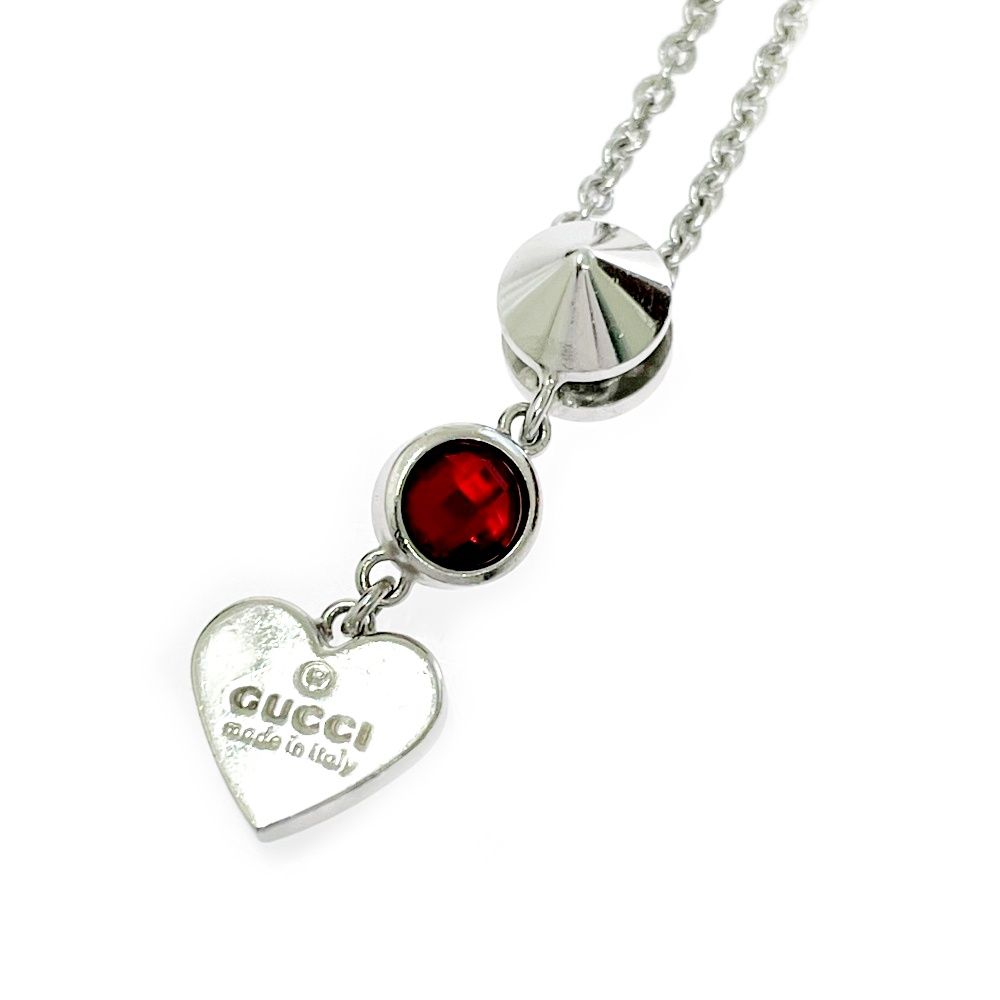 Gucci Silver Heart Necklace 925 Sterling Engraved — view 4