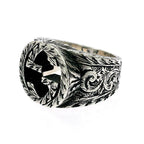 Gucci Silver Arabesque Interlocking Gring 925 Engraved Ring — view 4