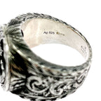 Gucci Silver Arabesque Interlocking Gring 925 Engraved Ring — view 6