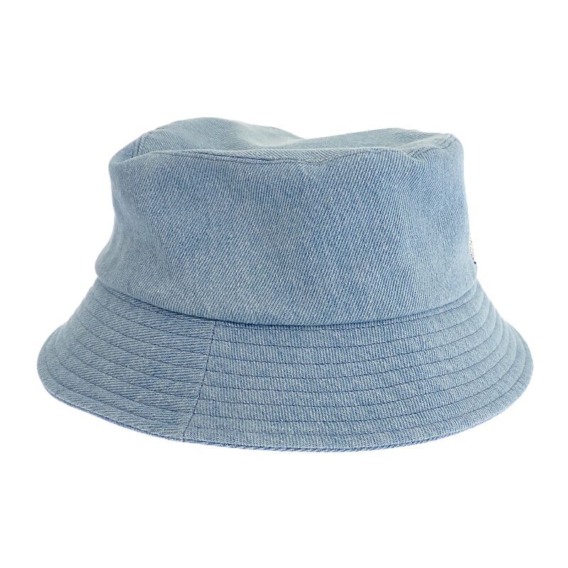 Chanel Logo Bucket Hat Denim Blue Shallow No String Sequins — view 3