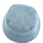 Chanel Logo Bucket Hat Denim Blue Shallow No String Sequins — view 5
