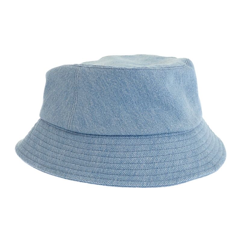 Chanel Logo Bucket Hat Denim Blue Shallow No String Sequins — view 4