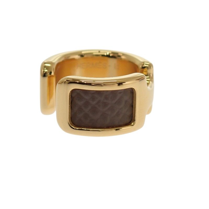 Hermes Olympe PM for Earrings Veau Epsom Etoupe Gold — view 3