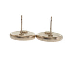 Chanel CC Logo Circle Earrings Metal Crystal Gold