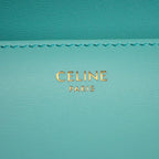 Celine Triomphe Claude Shoulder Bag Calf Turquoise Blue — view 9